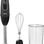 braun immersion blender, whisk, and container
